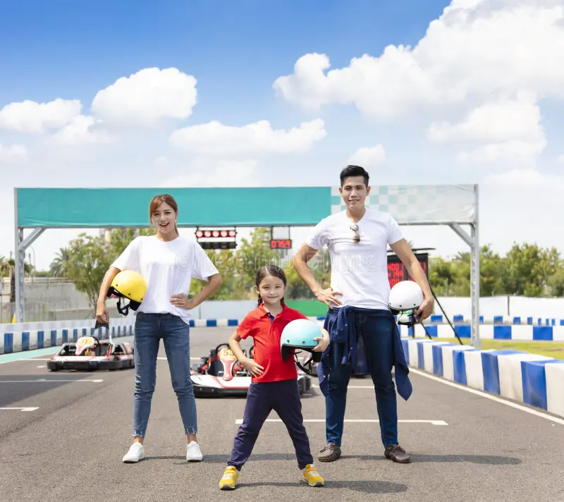 Chen Family at Ipswich GoKart Track