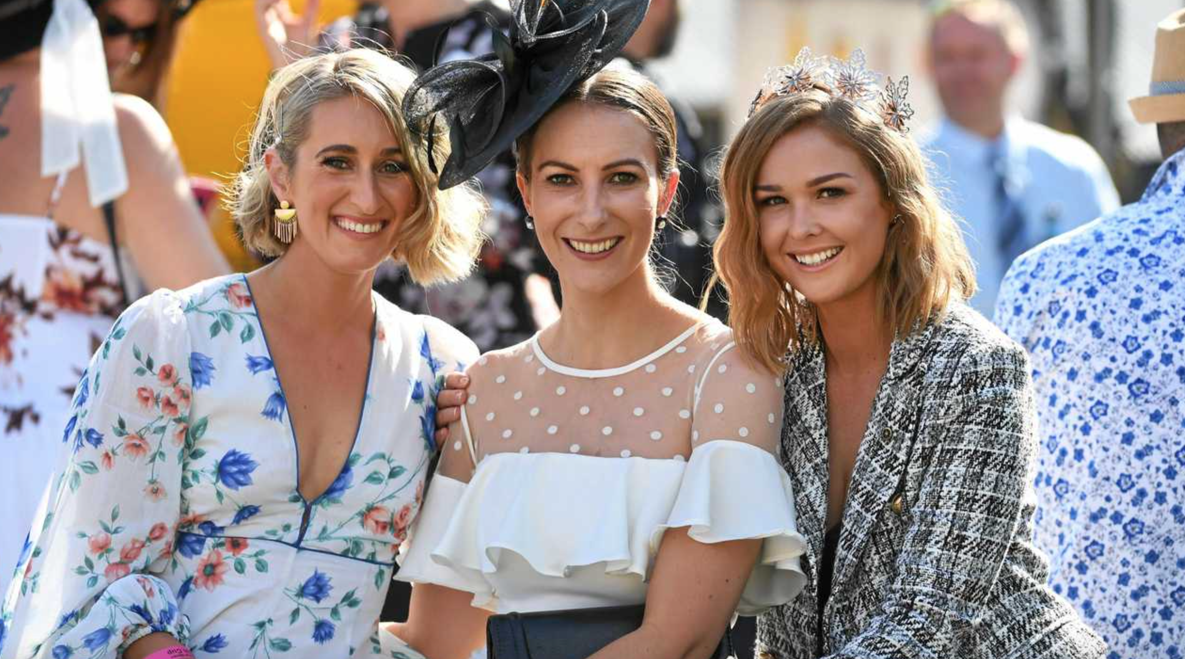 Three fine fillies enjoying Ipswich Race Day